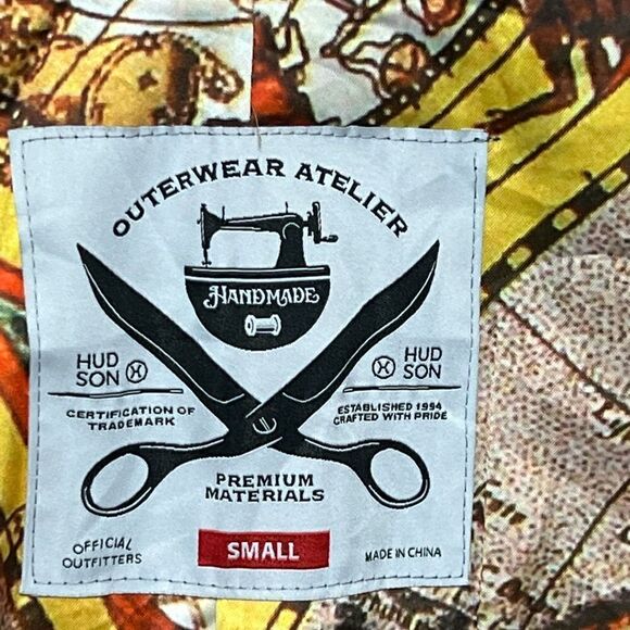 NWT Hudson Outerwear Color Block Double Breasted Coat Womens M - Picture 6 of 9